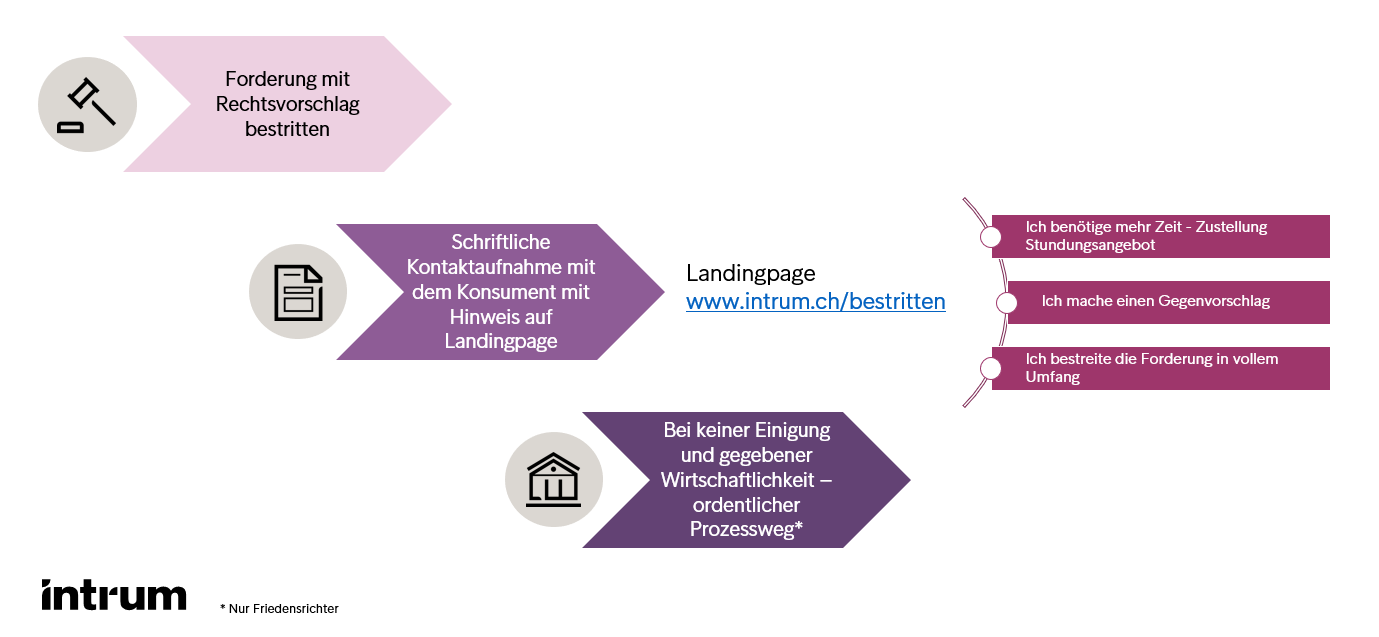 Grafik Prozess Bestrittene Forderungen