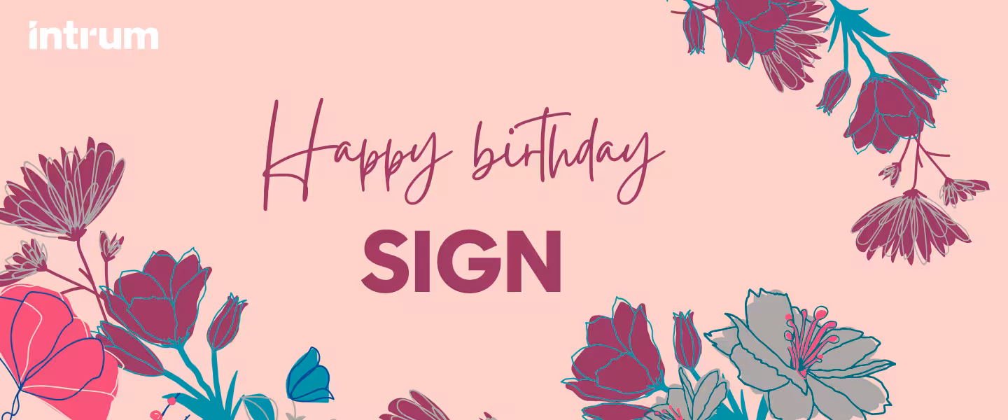 Sign Happy Birthday